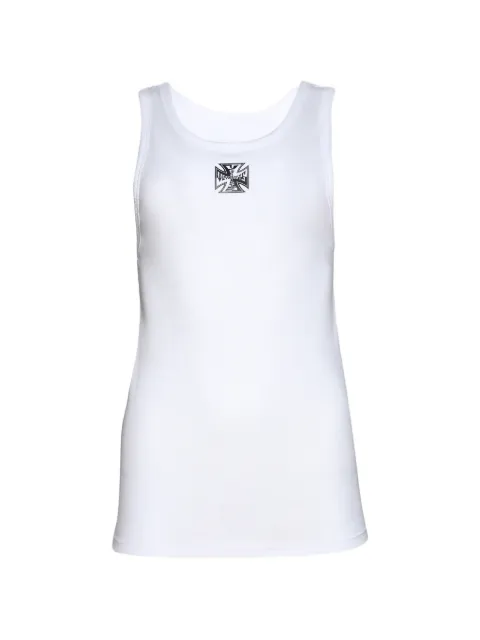 VETEMENTS cross-embroidere tank top White ME76TT156W