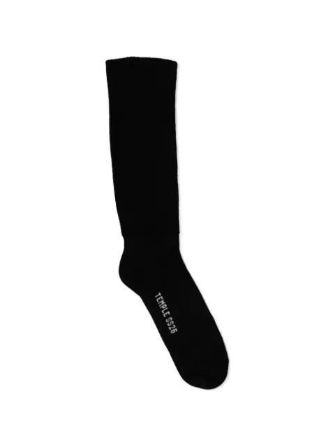 Rick Owens Calzini In Maglia mid calf knitted socks Black RU01F2499SOCKC