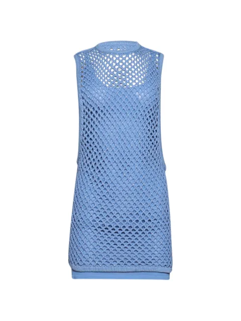 diotima Grenada open-knit mini dress Blue 26WWD06K016