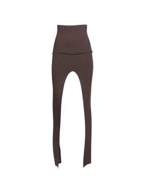 Rick Owens fitted slit skirt Brown RP01F6697KST