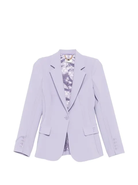Elisabetta Franchi jacket in double layer stretch crêpe fabric with raw-edge trims Purple GI21661E2