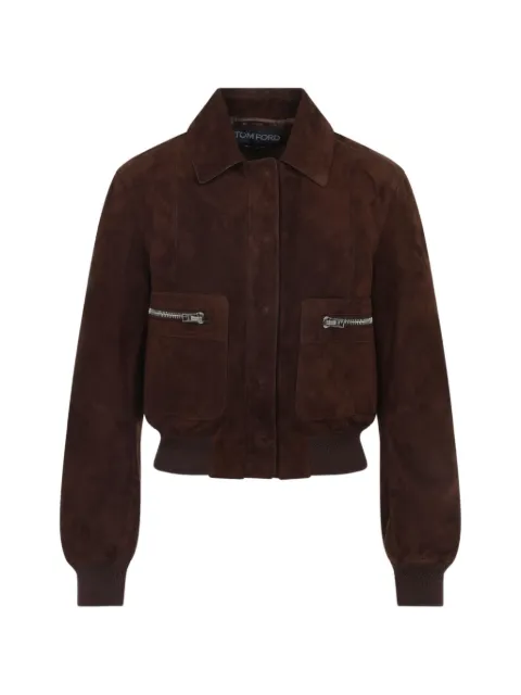 TOM FORD suede jacket Brown CSL794LEX417EBB