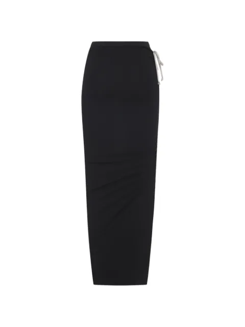 Rick Owens Edfu drawstring midi skirt Black RP01F6339JA