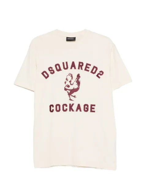 DSQUARED2 graphic print T-shirt Neutrals S74GD1531D2018