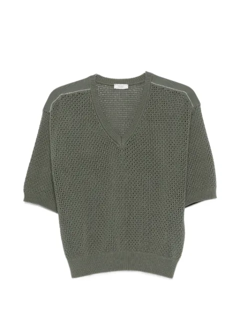 Peserico V-neck sweater Green S99110F0709234