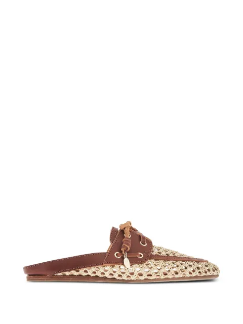 Ancient Greek Sandals Naveta interwoven mules Neutrals NAVETAVACHETTANET