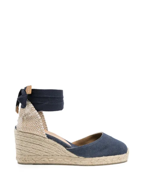 Castañer 70mm Carina wedge espadrilles Blue 021644