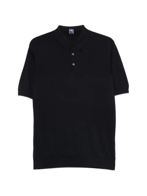 Fedeli button-up polo shirt Blue MU0D5910