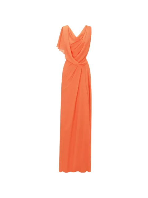 Gemy Maalouf V-back maxi dress Orange EDR241875LD