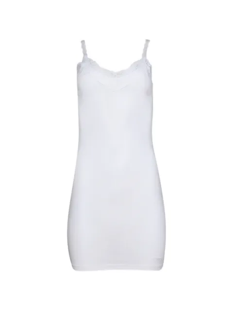VETEMENTS lace-trim mini dress White WE76DR427W