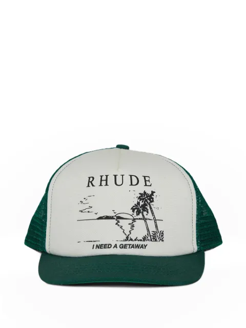 RHUDE printed trucker hat Neutrals RHPS26HA01121
