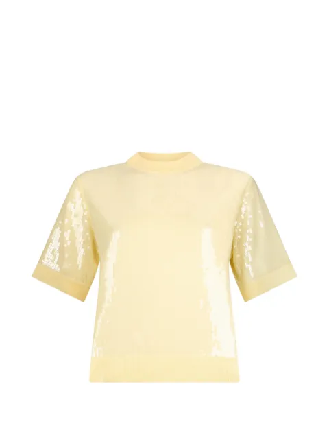 LIU JO top with sequins Yellow WA6216MA68RL9051