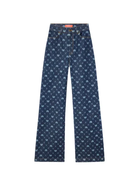 La DoubleJ check print jeans Blue TRO0096DEN015TAL02BU15