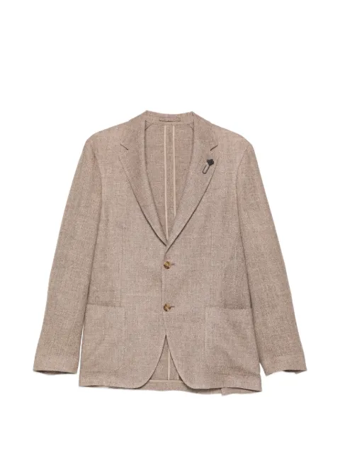 Lardini notched-lapel flap-pocket blazer Neutrals CN6202ECN64519