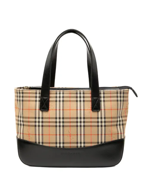 Burberry Pre-Owned 2000-2017 Haymarket Check Canvas handbag Brown UAPF67QXVS8AMEFS