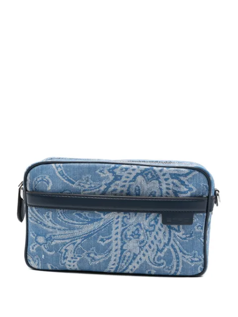 ETRO paisley denim messenger bag Blue MP1C0001AQ364
