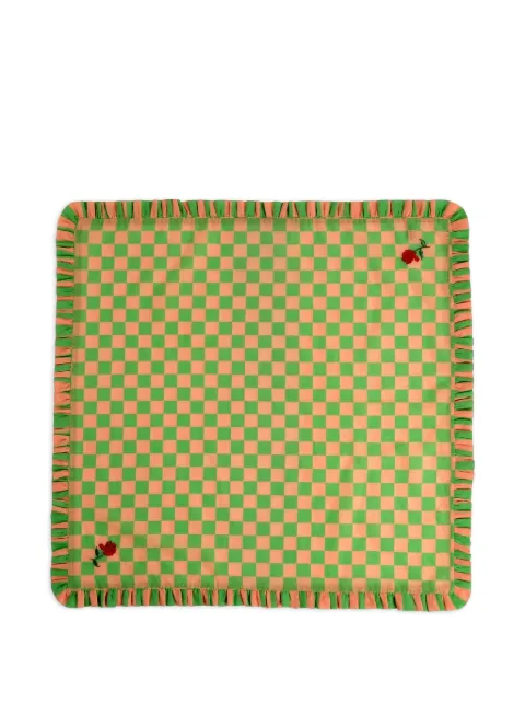 Bitossi Home checked ruffled placemat Green TAM00001