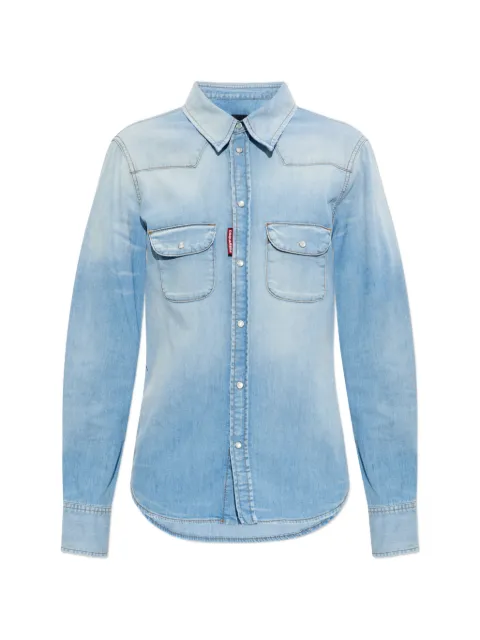 DSQUARED2 western pocket cotton shirt Blue S75DL0951S30341