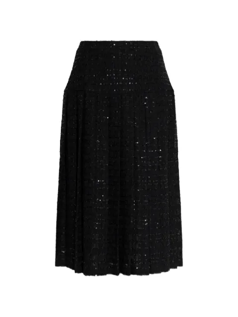 Alessandra Rich sequin slit skirt Black FABX4285F4714