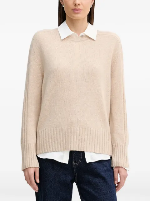Benetton ribbed cashmere sweater Neutrals 10K1D10FF