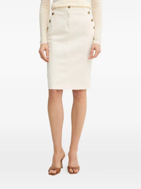 LUISA SPAGNOLI Targhetta marinière denim skirt Neutrals 542974