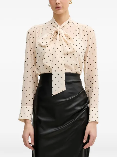 Joop! Bo polka-dot tie blouse Neutrals 30100464