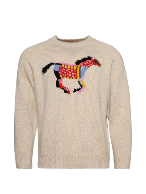 The Elder Statesman glacier horse sweater Neutrals 250422