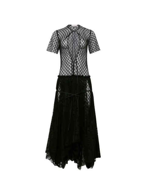 JW Anderson mixed lace maxi dress Black DR0518PG1912