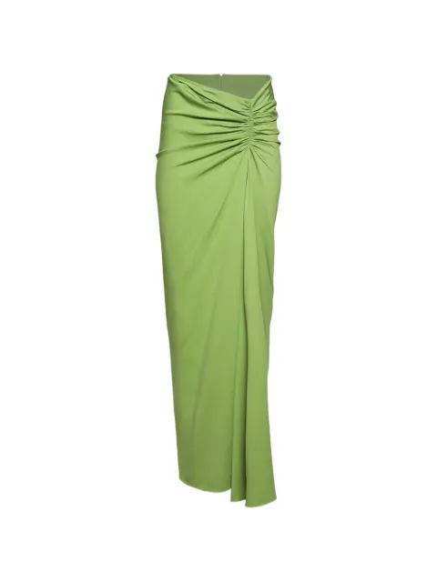 Christopher Esber ruched maxi skirt Green 25044529