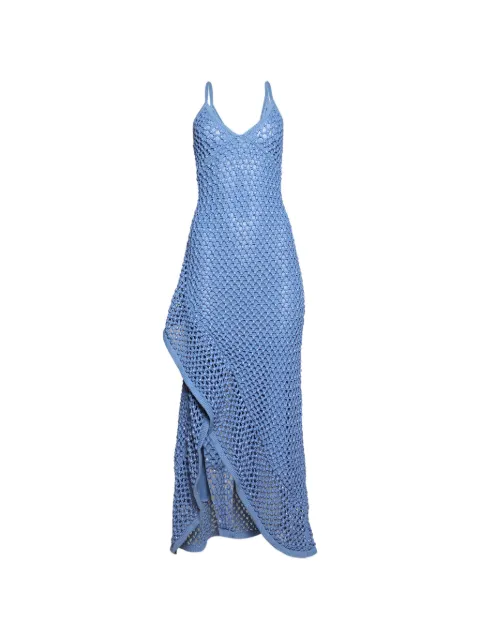diotima Riki asymmetrical crochet midi dress Blue 26WWD05K005