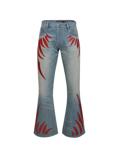 EARTHLING VIP graphic-desingbutton-fastening jeans Blue 1011