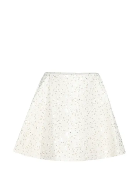 David Koma sequin bouclé a-line mini skirt White RE26DK79S
