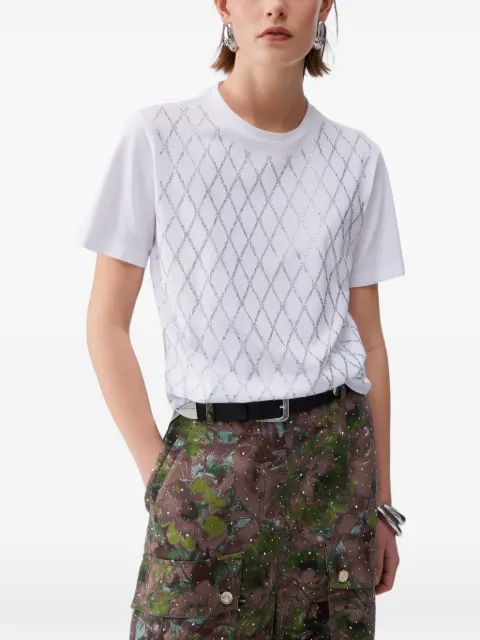 LIU JO T-shirt with precious stones White CA6193J3868P9771