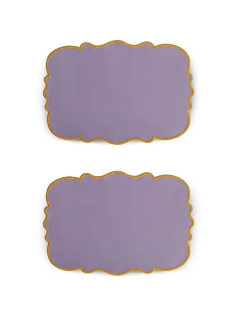 Bitossi Home scalloped placemats (set of two) Purple FLO00405