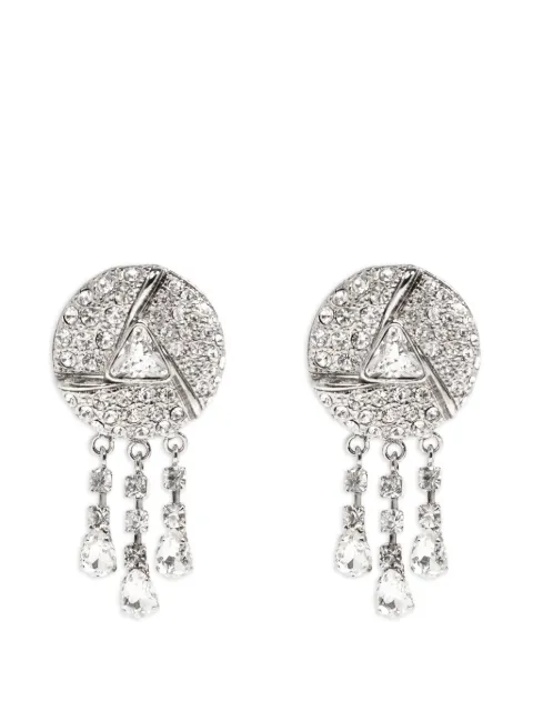 Alessandra Rich stone embellished drop earrings Silver FABA3333J0004