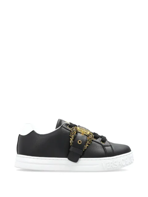 Versace Jeans Couture buckle leather sneakers Black 80VA3SK9ZPB76