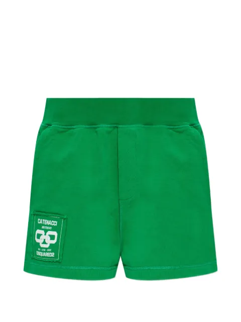 DSQUARED2 logo patch mini shorts Green S75MU0536D25028