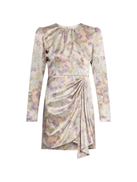 Alessandra Rich floral draped dress Neutrals FABX4298F4680
