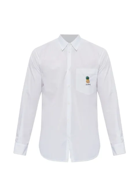DSQUARED2 pocket pineapple-embroidery shirt White S74DM1011S36275
