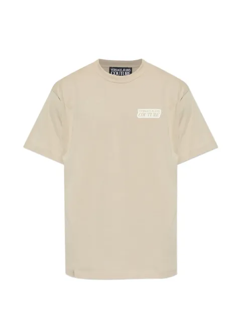 Versace Jeans Couture logo-detail T-shirt Neutrals 80GAHT18CJ00T
