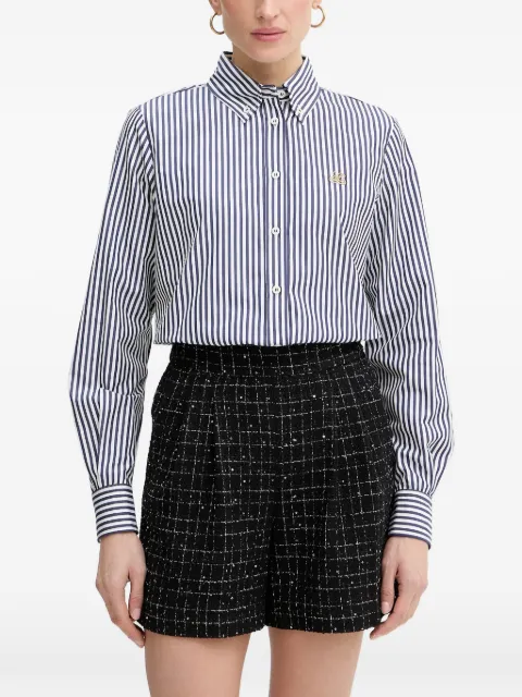 LUISA SPAGNOLI Barratura embroidered button-down shirt Blue 543191