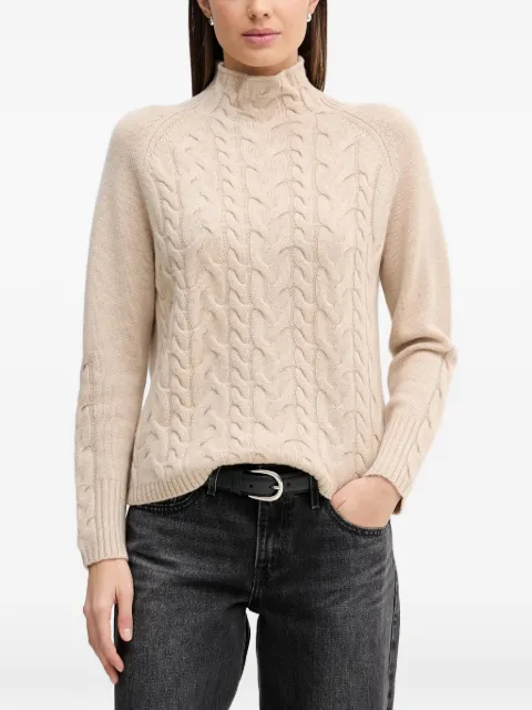 Benetton cable-knit high-neck sweater Neutrals 10K1D204G