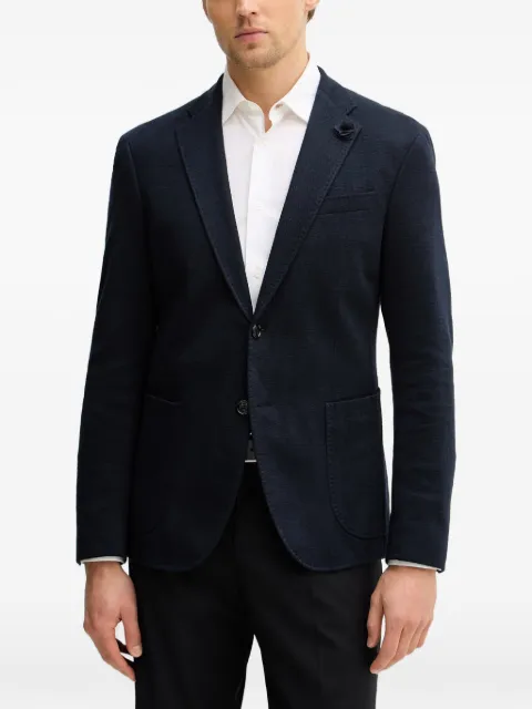 Joop! floral-boutonnière single-breasted blazer Blue 30101574
