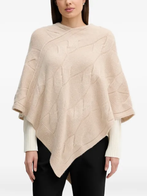Benetton cable-knit cape Neutrals 10K1DU01S