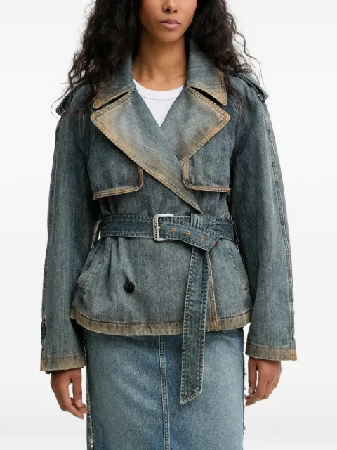 Miss Sixty belted double-breasted denim jacket Blue 6S4WJ02800
