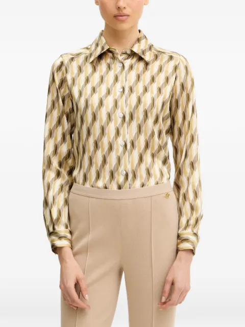 LUISA SPAGNOLI Belpasso geometric pattern shirt Green 543131