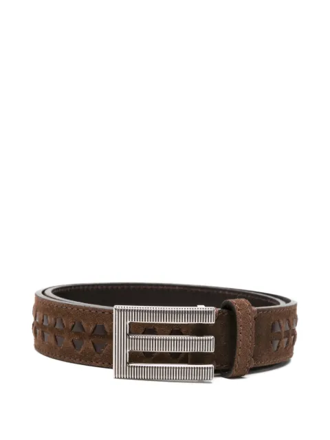 ETRO logo-buckle leather belt Brown MP3A0008AE323