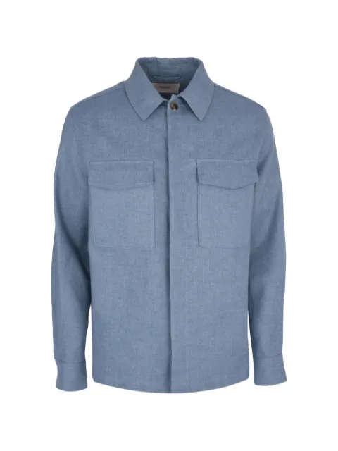 Agnona pocket bonded overshirt Blue TS09U1YU3047