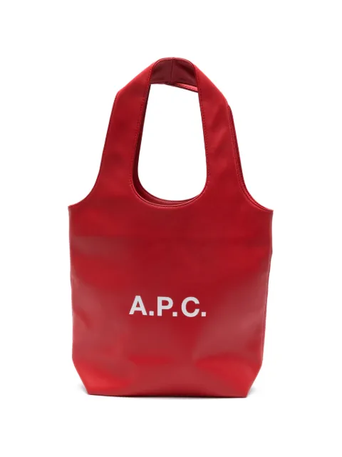 A.P.C. logo-print tote bag Red PUAATM61861GAA