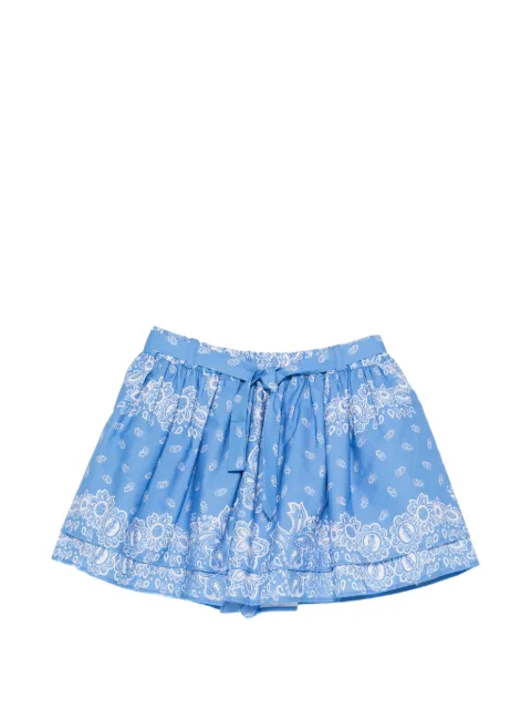 Maje printed ruffled skirt Blue MFPJU01639